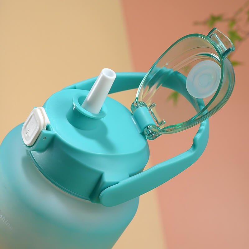 Kit 3 Garrafa De Água Academia Squeeze Galão Motivacional - Imagem 11