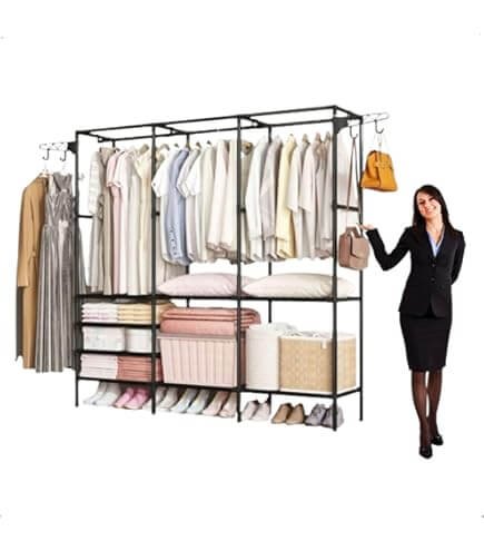 Guarda Roupa Arara Cabideiro Para Roupa Triplo Cabides - Imagem 4