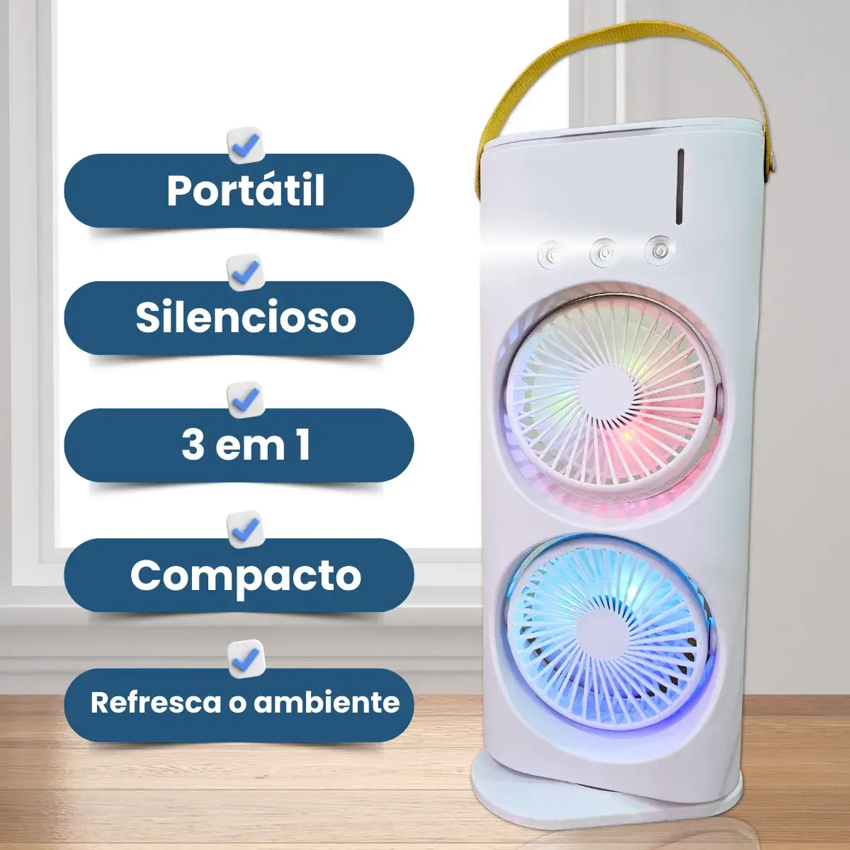 Mini Ar Condicionado Climatizador Sala Quarto Escritorio - Imagem 9