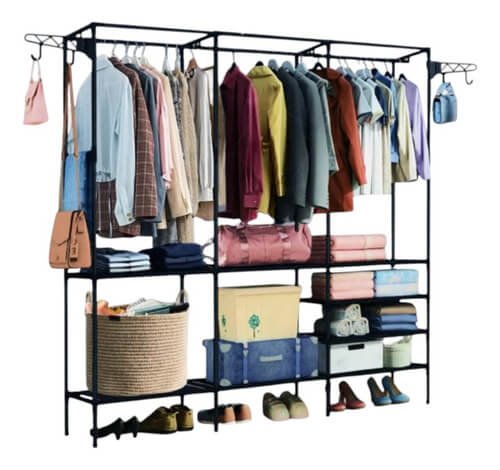 Guarda Roupa Arara Cabideiro Para Roupa Triplo Cabides - Imagem 3