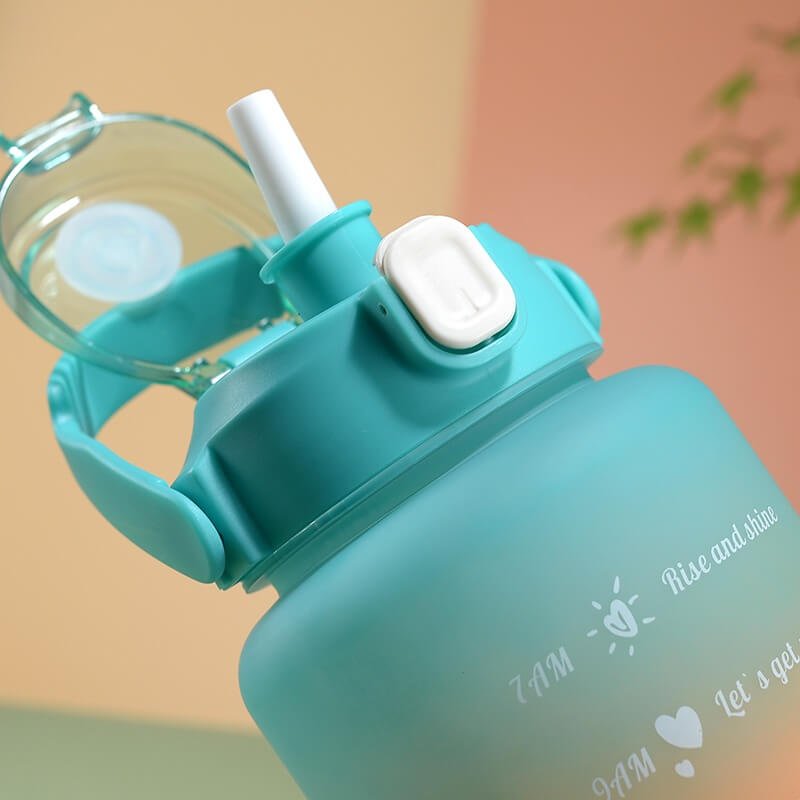 Kit 3 Garrafa De Água Academia Squeeze Galão Motivacional - Imagem 10