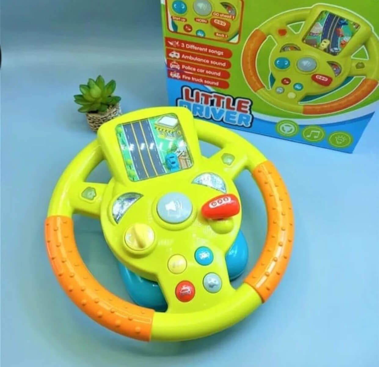 Volantes Simulador Bebe Infantil Interativo Som Luz Ventosa - Imagem 4