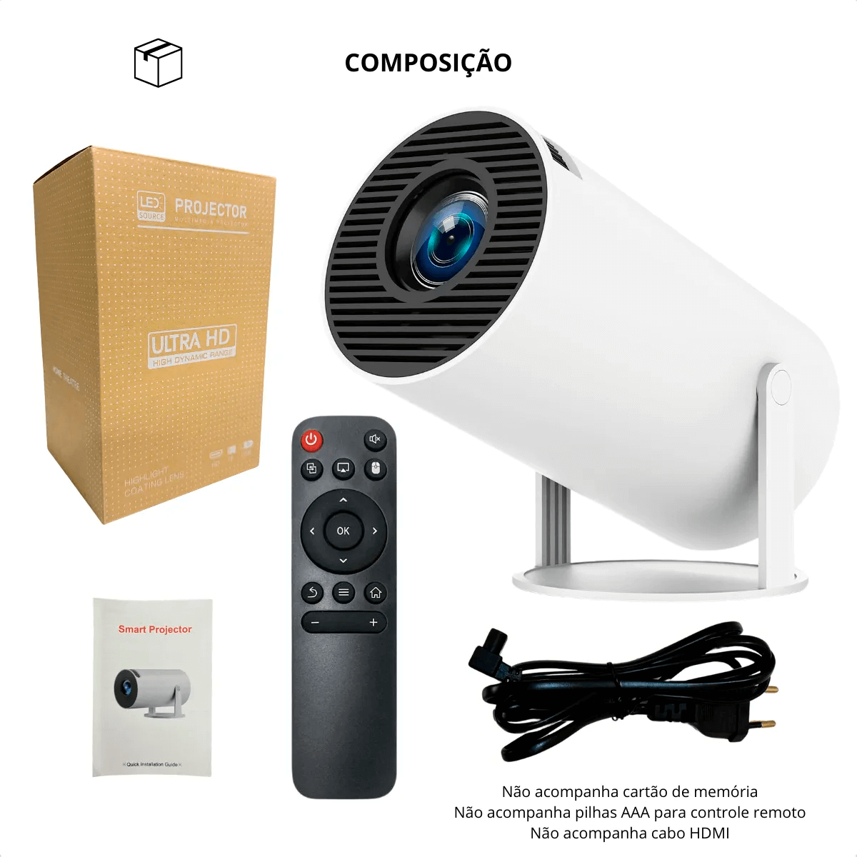 Mini Projetor Portátil Hy300 1080p Full Hd Android Cinema Bt - Imagem 2
