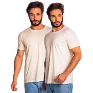 Kit 2 Camisas Masculina Lisa Algodão Premium Abuzze