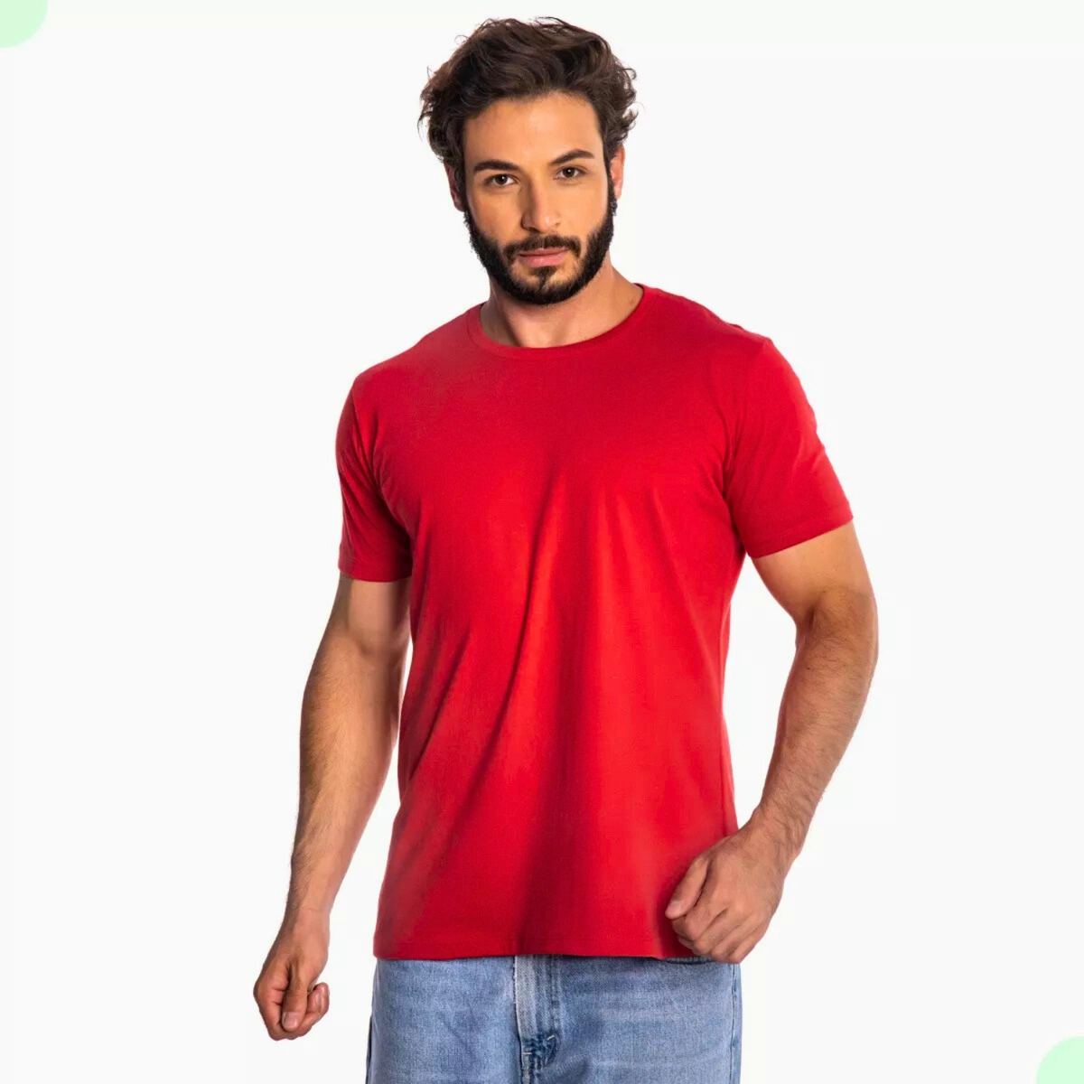 Kit 5 Camisas Masculina Lisa Algodão Premium - Imagem 17
