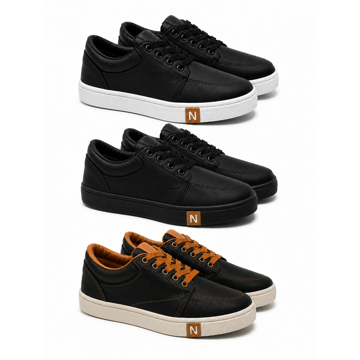 Kit 3 Tênis Masculino Casual Confortável Leve Sapatenis - Imagem 7