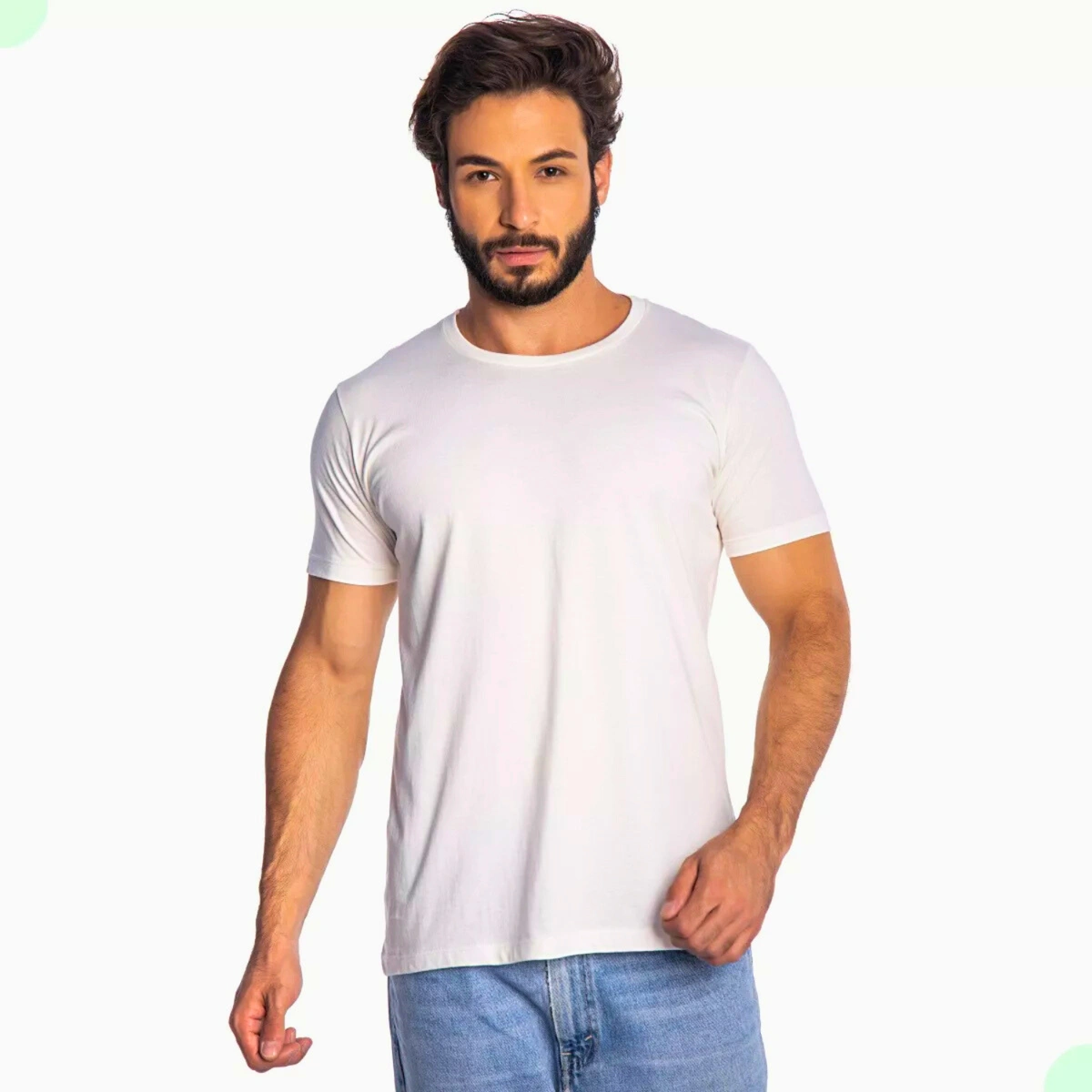 Kit 5 Camisas Masculina Lisa Algodão Premium - Imagem 26