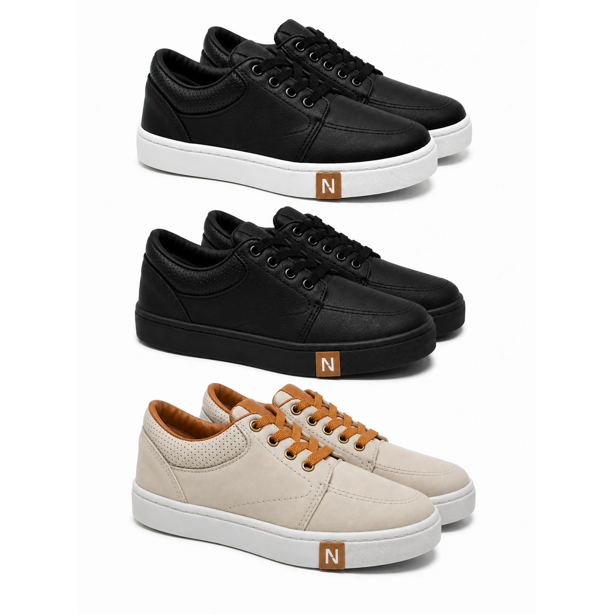 Kit 3 Tênis Masculino Casual Confortável Leve Sapatenis - Imagem 2