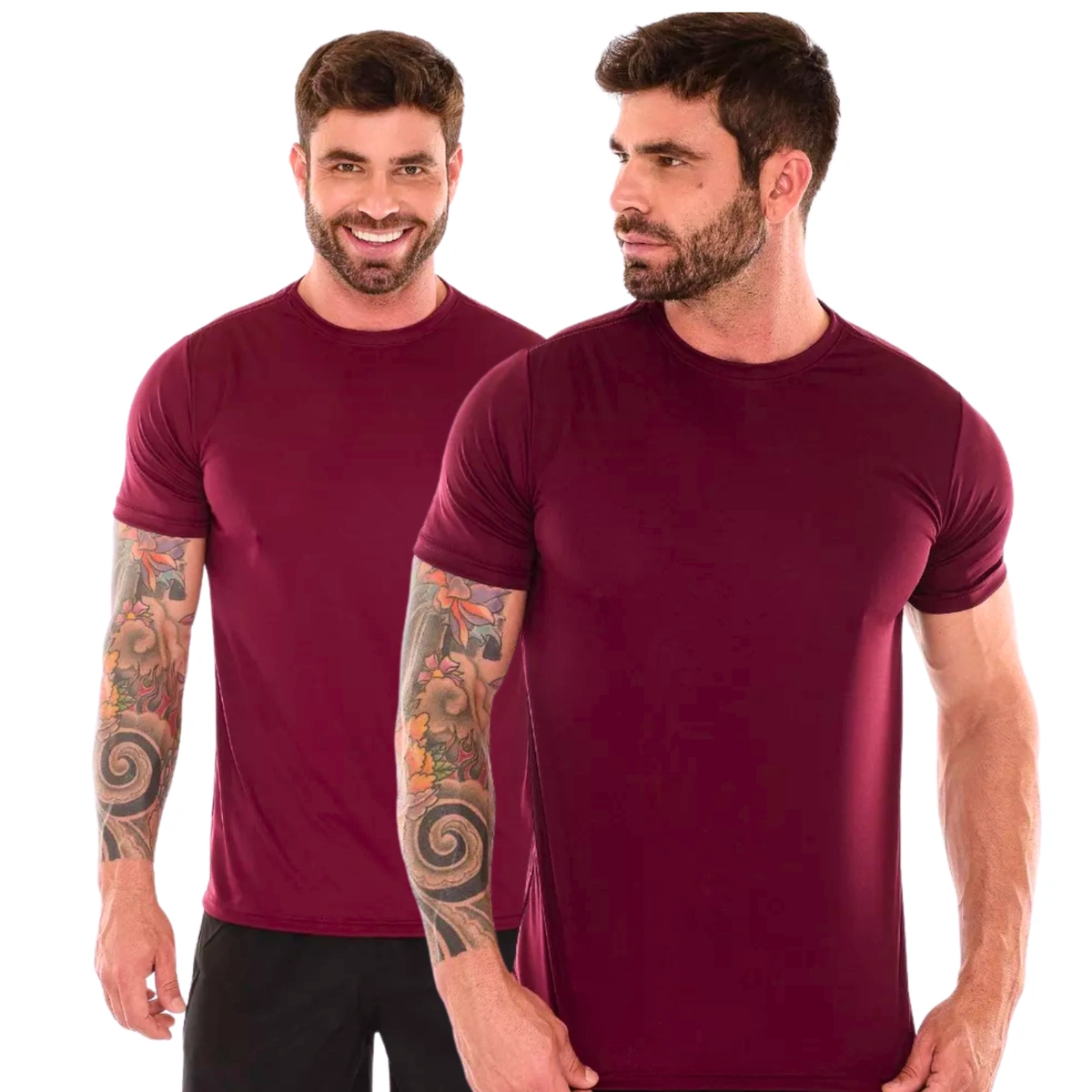 Kit 2 Camisas Masculina Lisa Algodão Premium Abuzze - Imagem 52