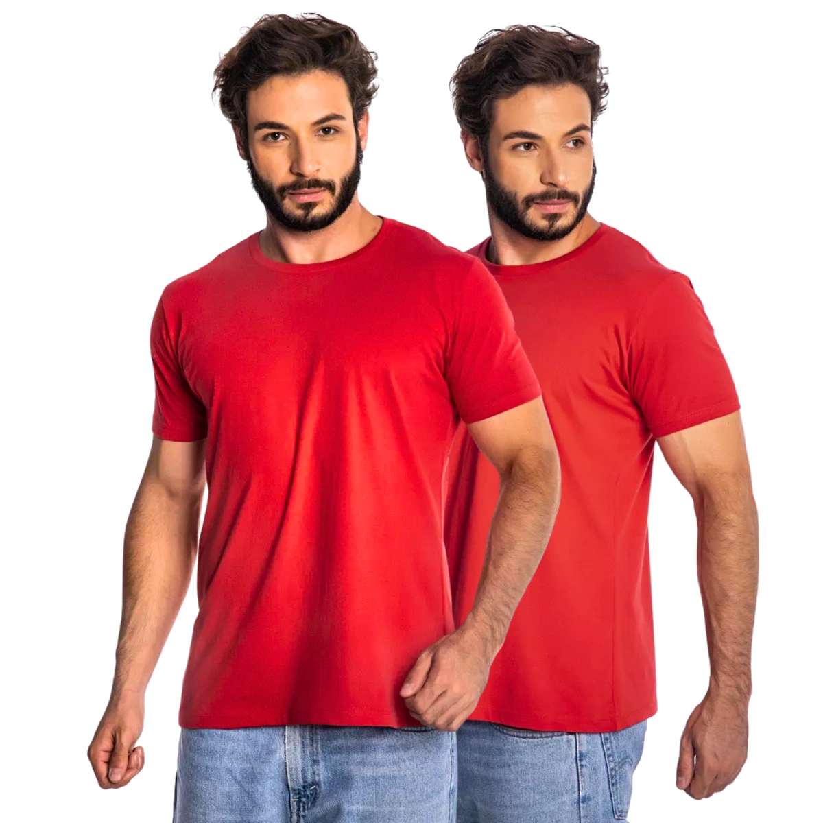 Kit 2 Camisas Masculina Lisa Algodão Premium Abuzze - Imagem 51