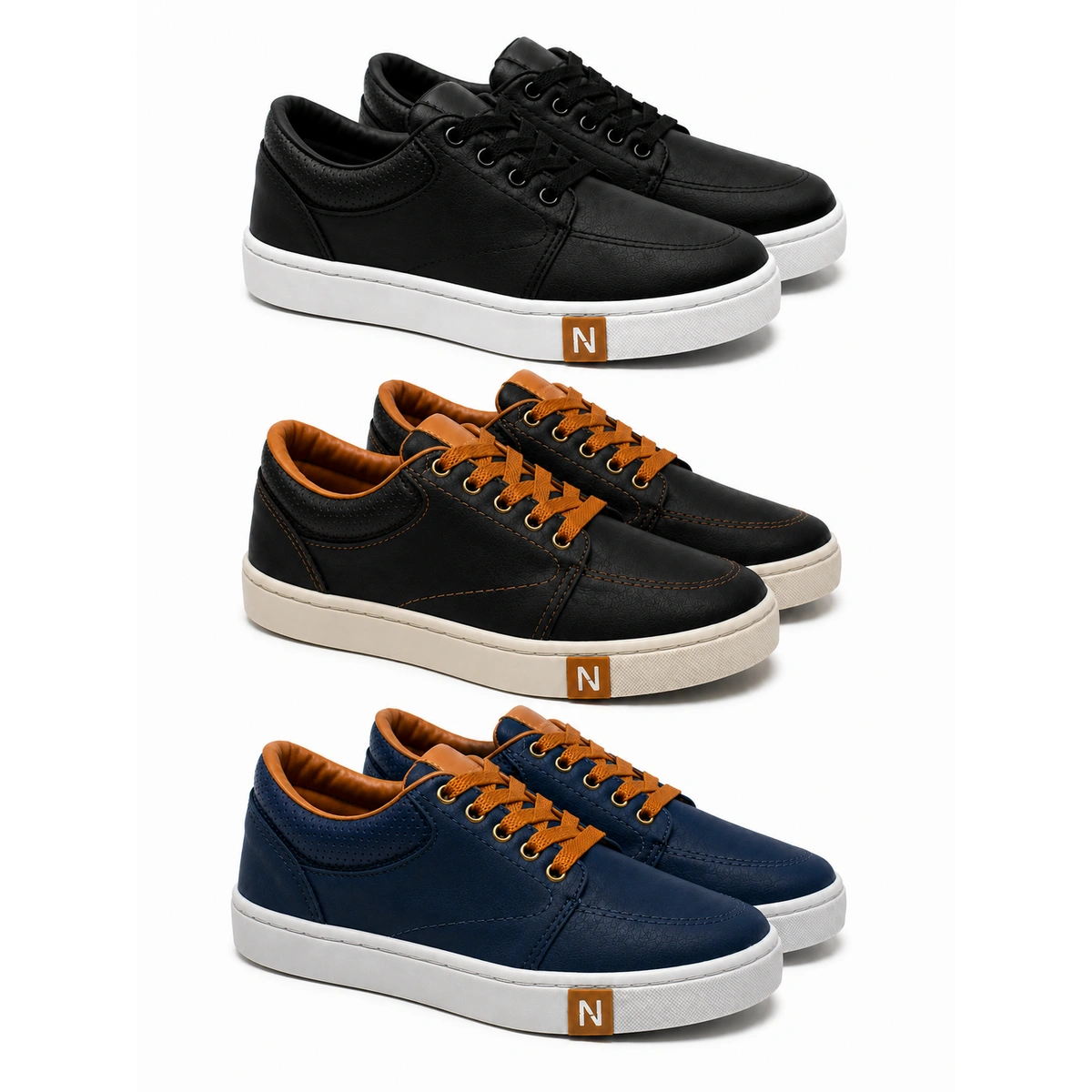 Kit 3 Tênis Masculino Casual Confortável Leve Sapatenis - Imagem 12