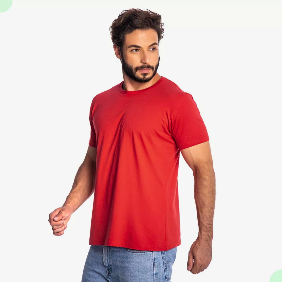 Kit 2 Camisas Masculina Lisa Algodão Premium Abuzze - Imagem 40