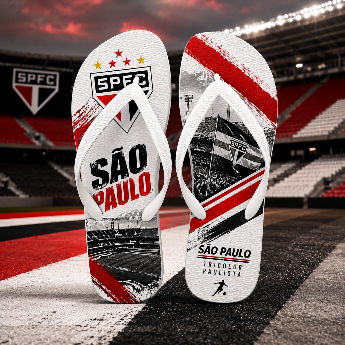 Chinelo Masculino São Paulo SPFC Tricolor - Imagem 4