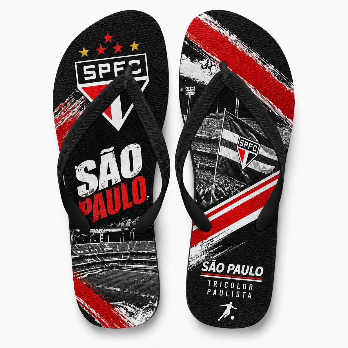 Chinelo Masculino São Paulo SPFC Tricolor - Imagem 5