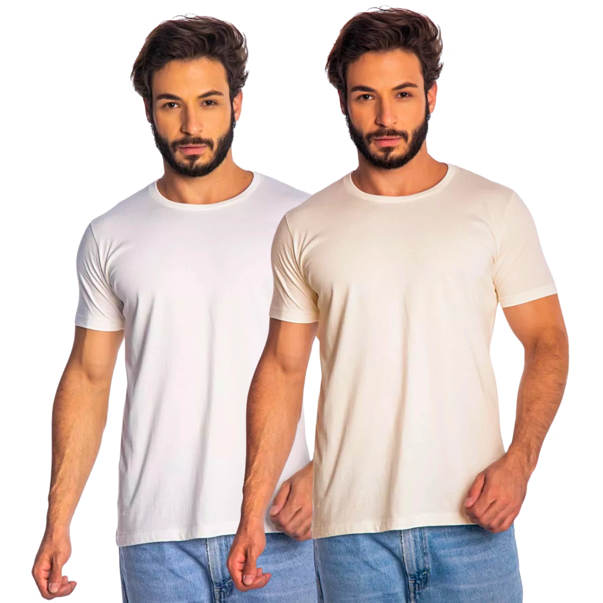 Kit 2 Camisas Masculina Lisa Algodão Premium Abuzze - Imagem 23