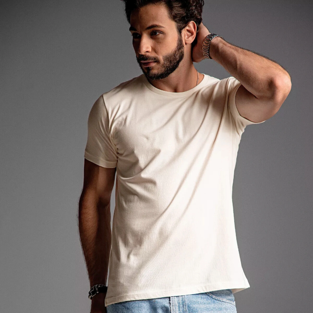 Kit 2 Camisas Masculina Lisa Algodão Premium Abuzze - Imagem 7
