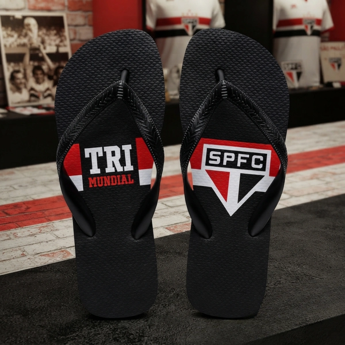 Chinelo Masculino São Paulo Tri Campeão Mundial - Imagem 8