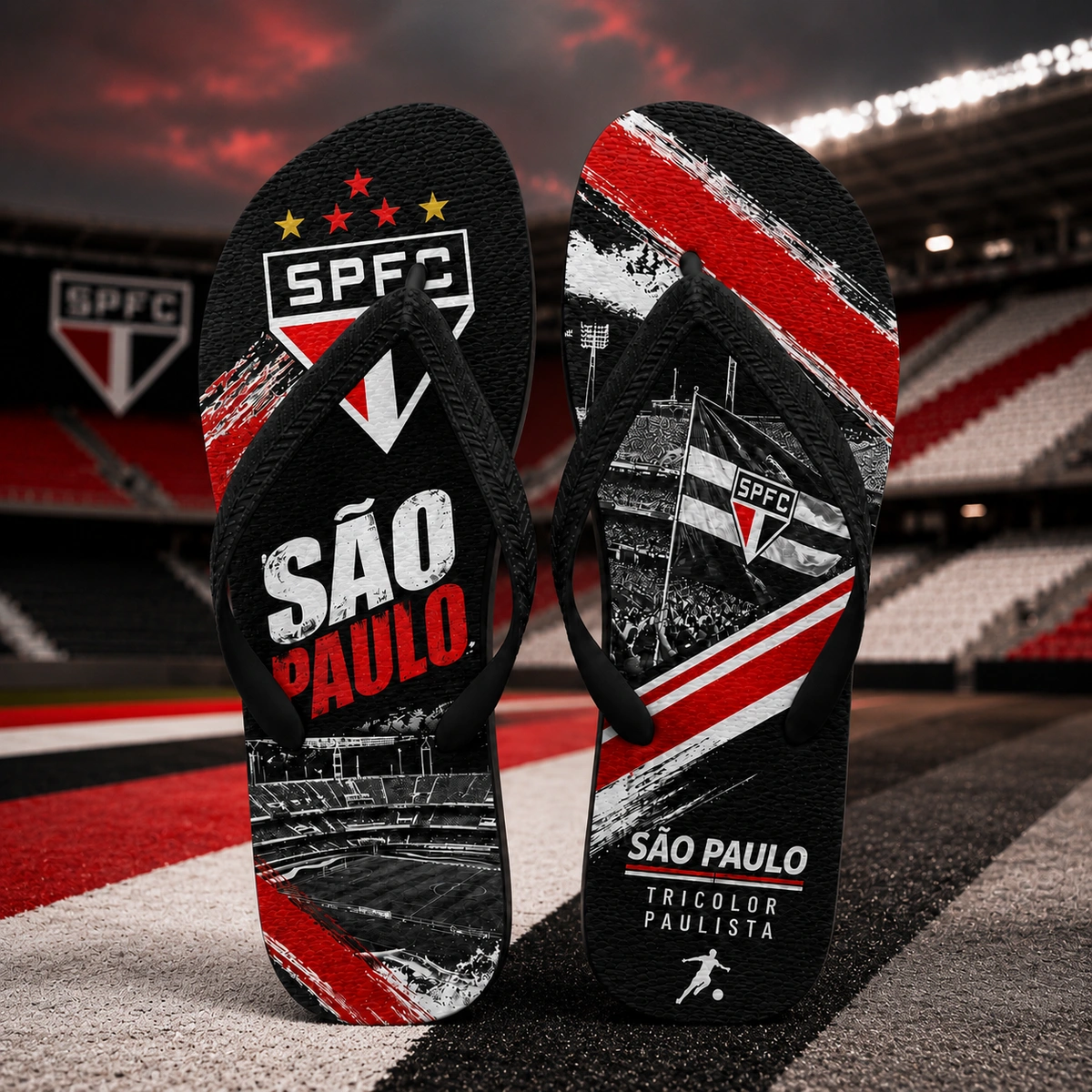 Chinelo Masculino São Paulo SPFC Tricolor - Imagem 8
