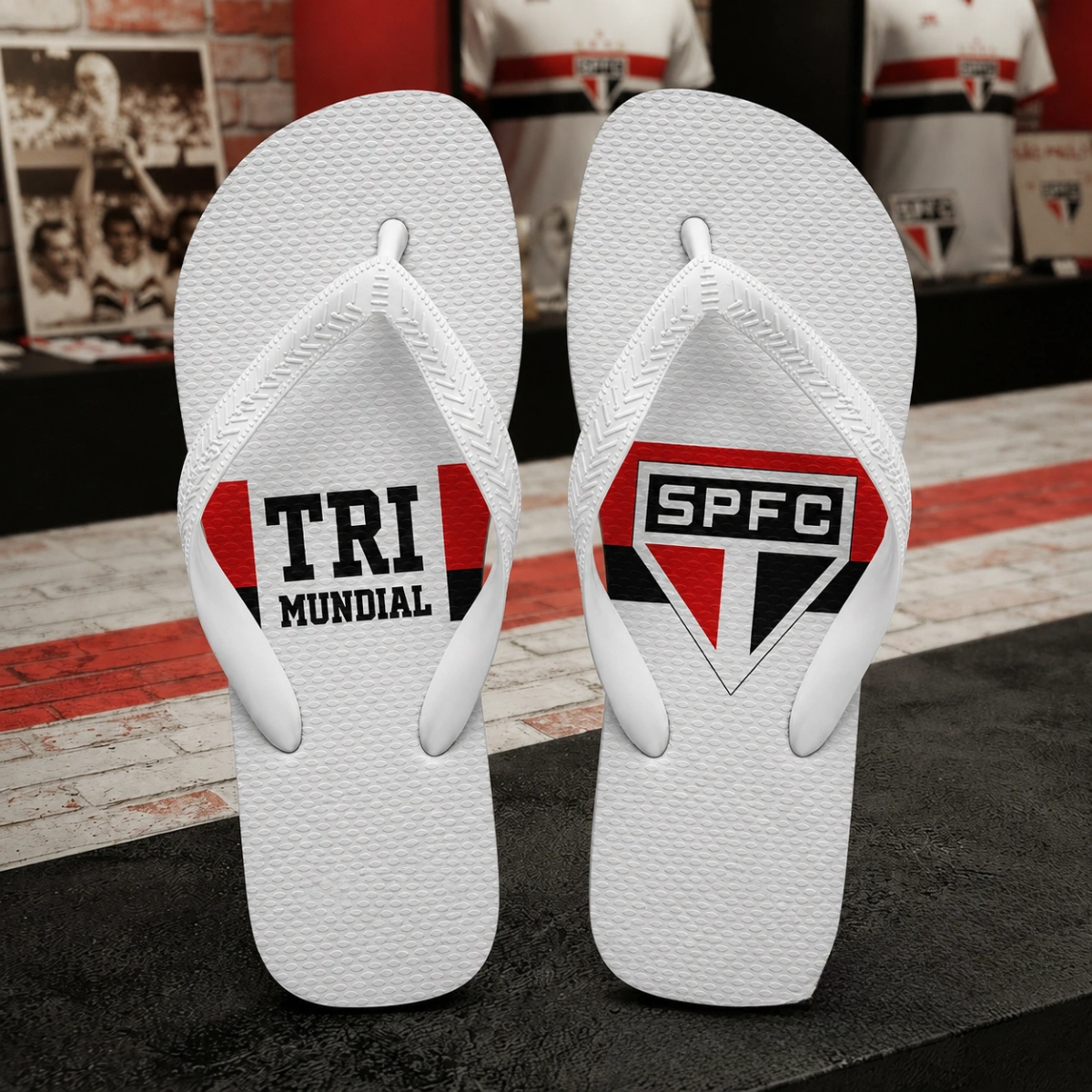 Chinelo Masculino São Paulo Tri Campeão Mundial - Imagem 4