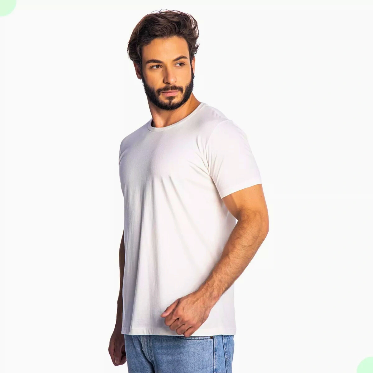 Kit 5 Camisas Masculina Lisa Algodão Premium - Imagem 34