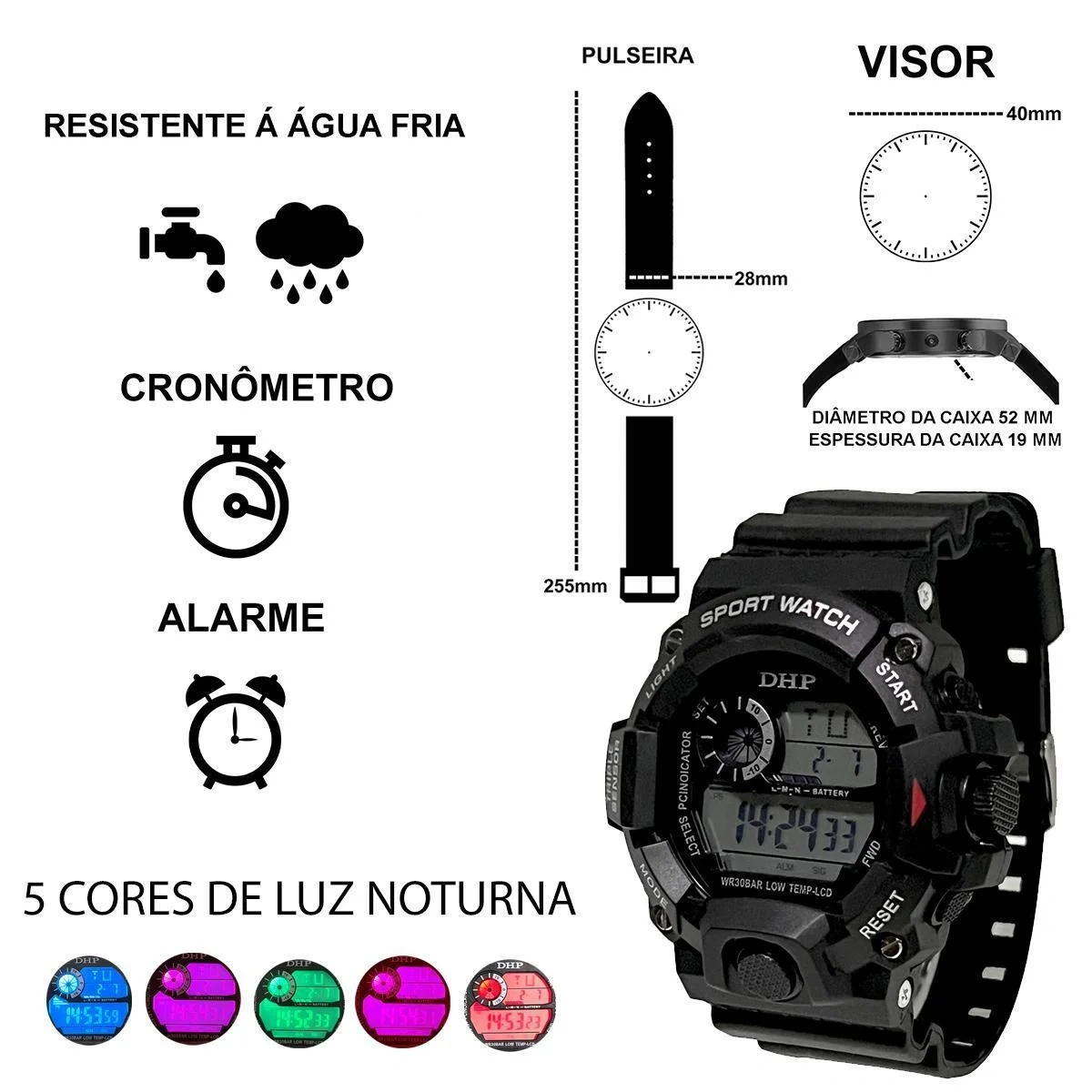 Relógio Digital DHP Voyager Original - Imagem 5
