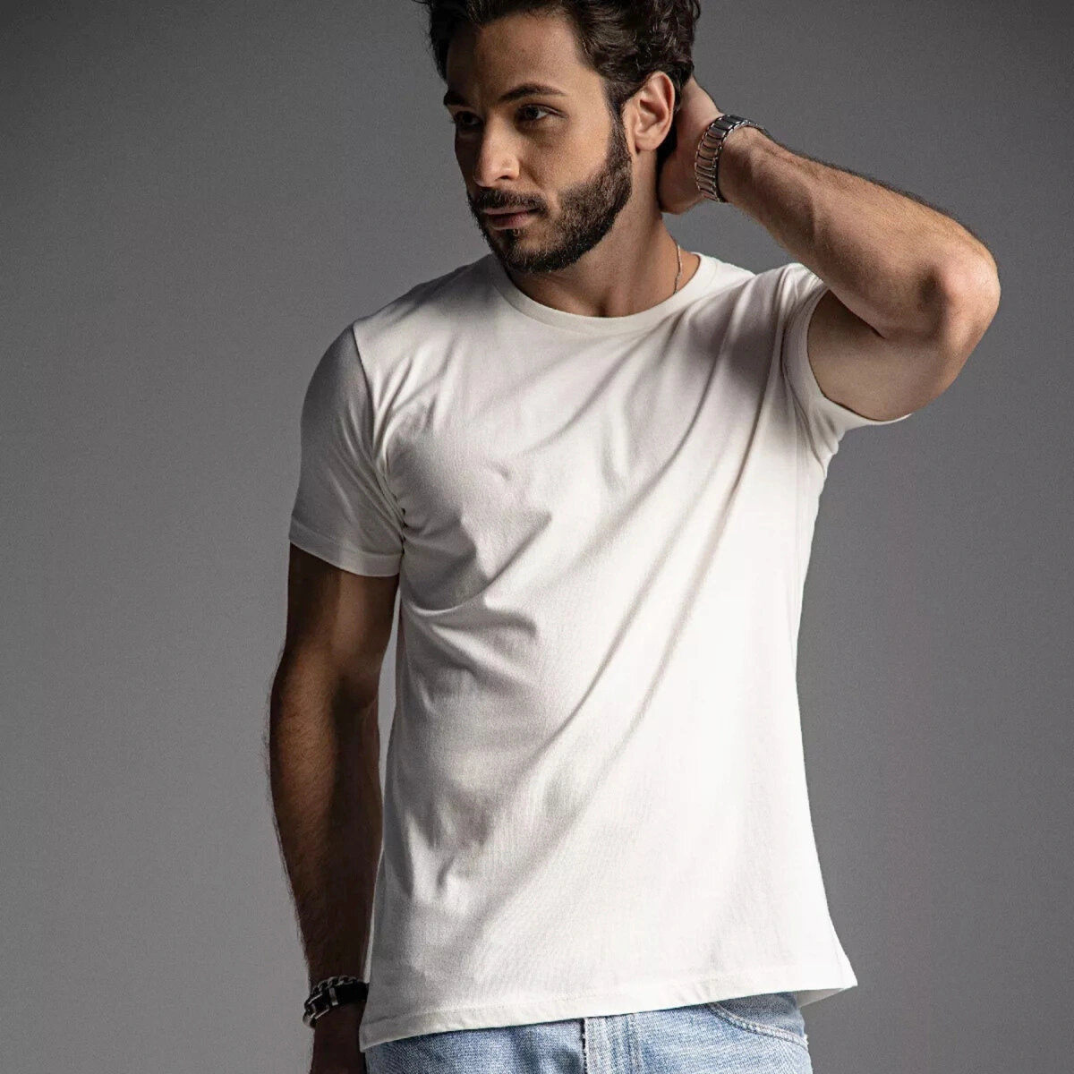 Kit 5 Camisas Masculina Lisa Algodão Premium - Imagem 7