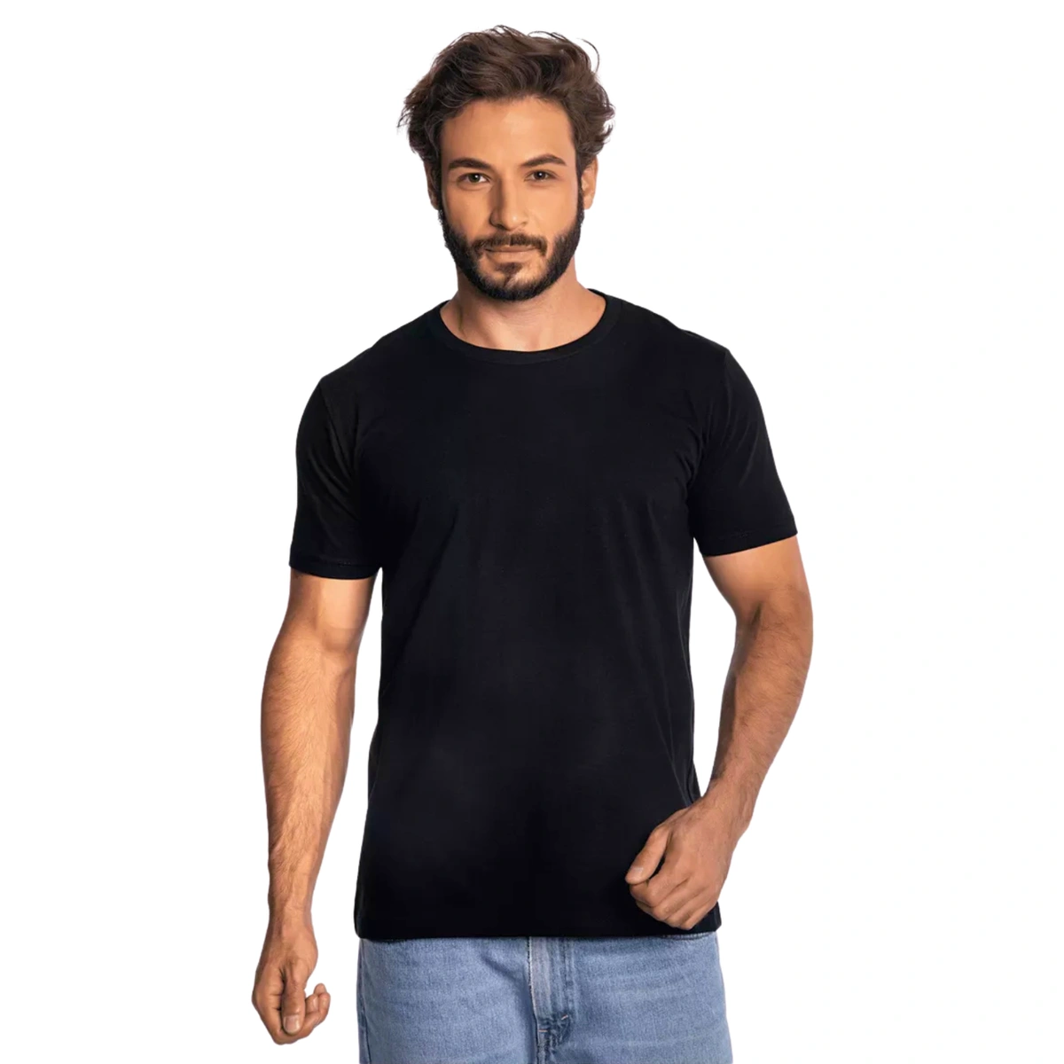 Kit 5 Camisas Masculina Lisa Algodão Premium - Imagem 24