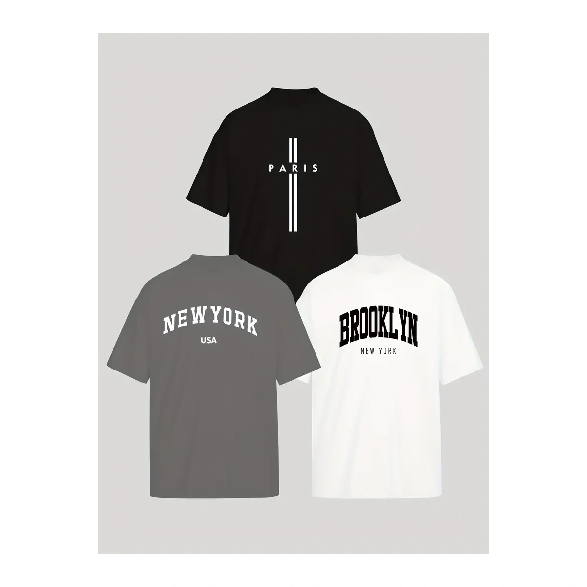 Kit 3 Camisetas Masculina Sortidas 100% Algodão Premium - Imagem 10