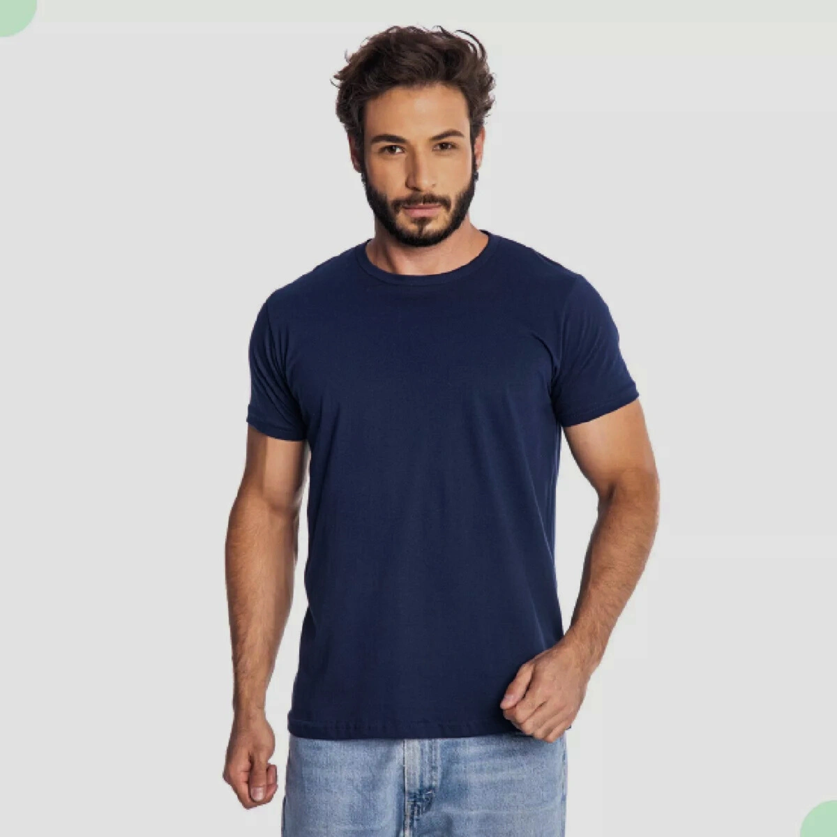 Kit 5 Camisas Masculina Lisa Algodão Premium - Imagem 27