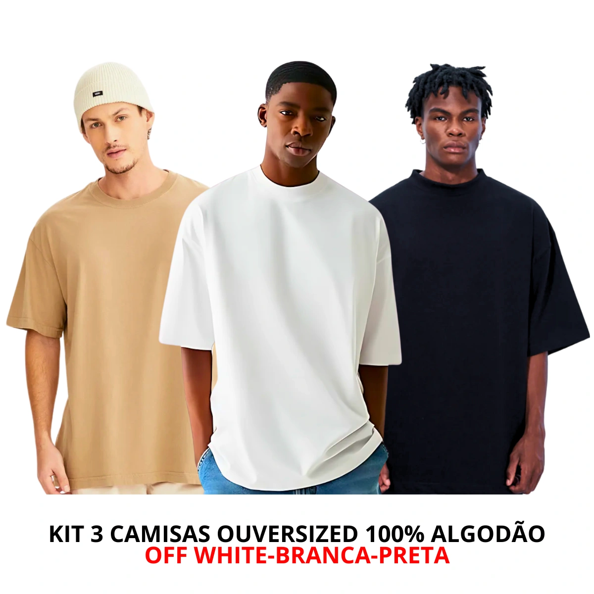 Kit 3 Camisetas Masculina Oversized Básica 100% Algodão Premium Alta Qualidade - Imagem 27
