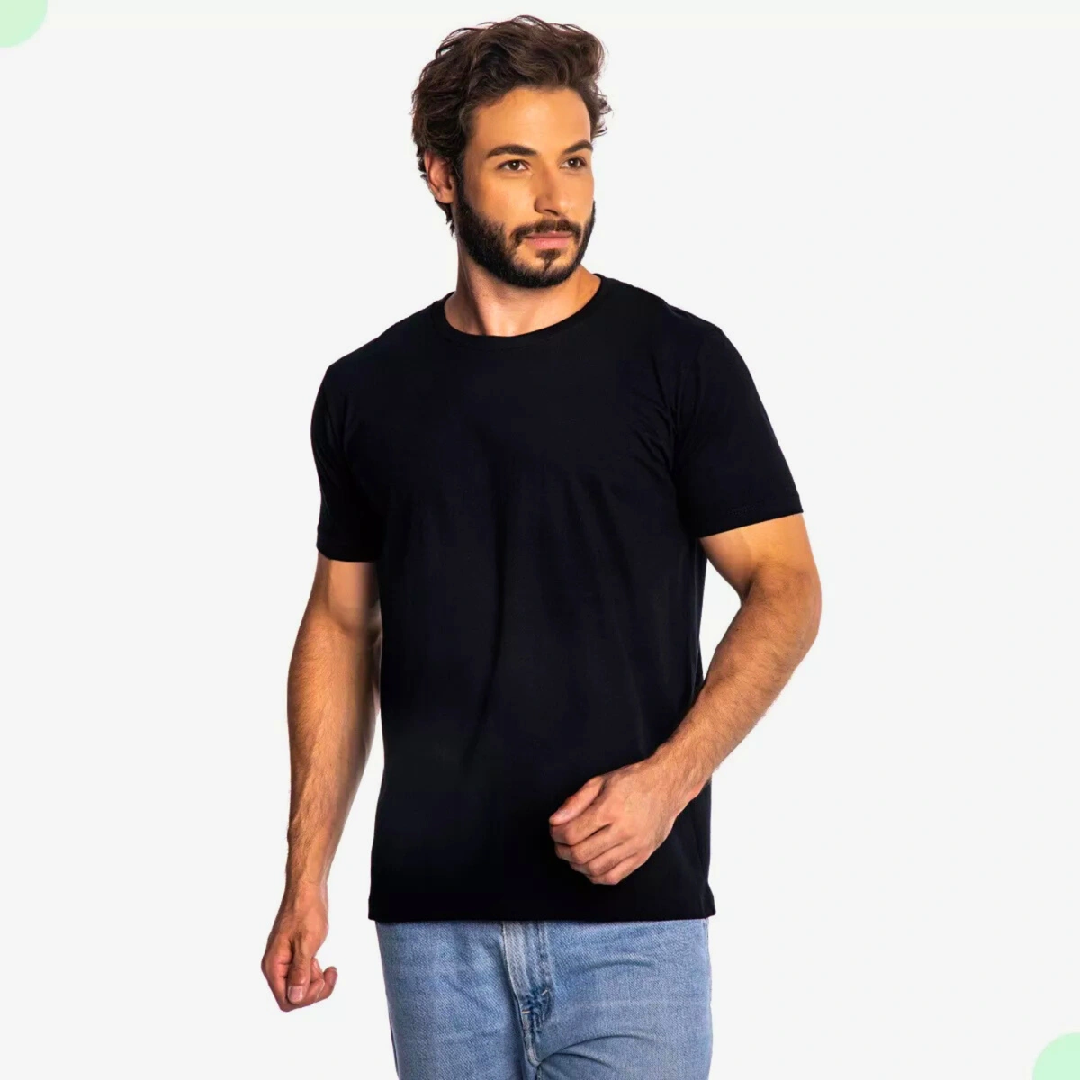 Kit 5 Camisas Masculina Lisa Algodão Premium - Imagem 21