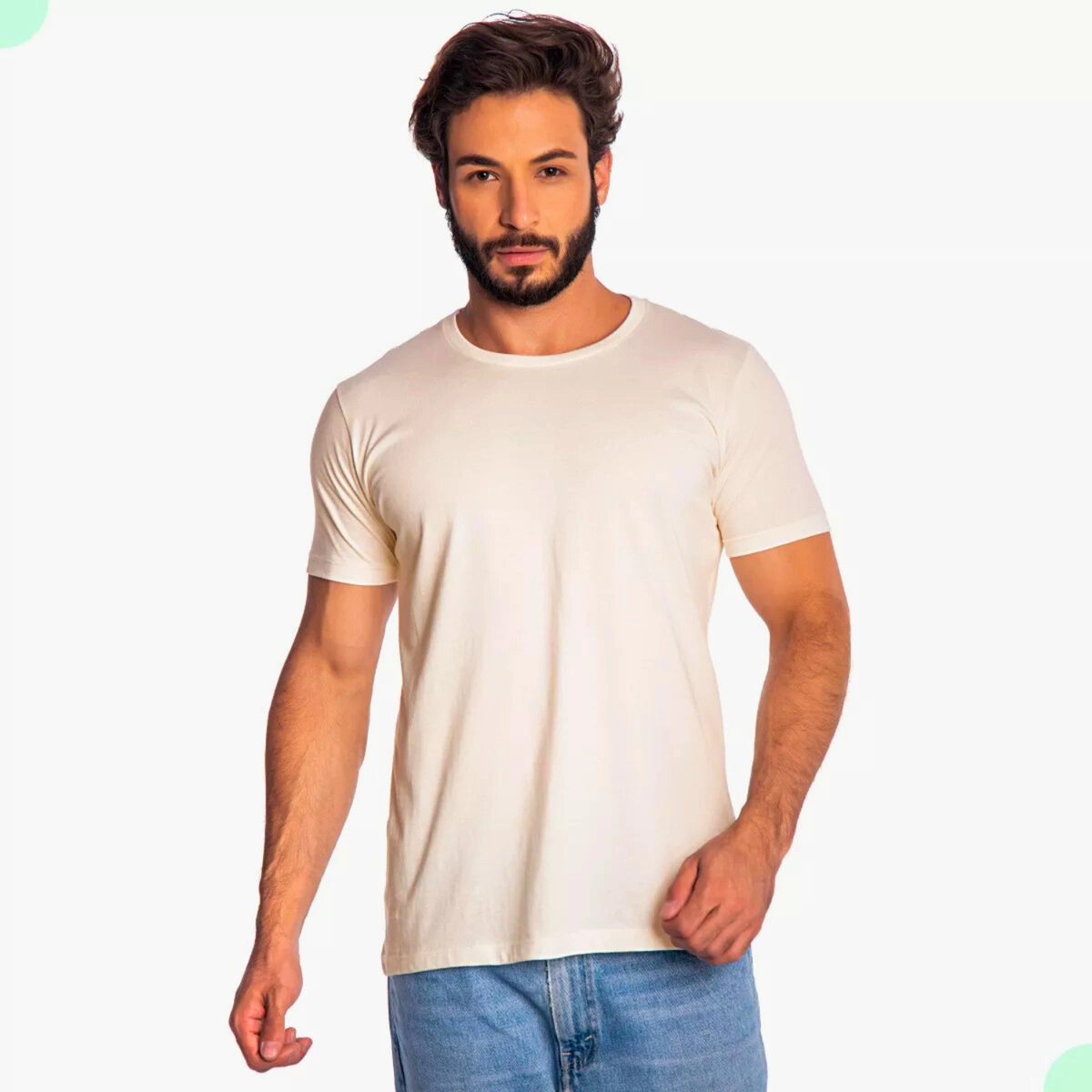 Kit 3 Camisas Masculina Lisa Algodão Premium - Imagem 6