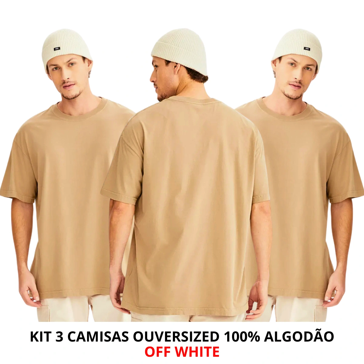 Kit 3 Camisetas Masculina Oversized Básica 100% Algodão Premium Alta Qualidade - Imagem 34