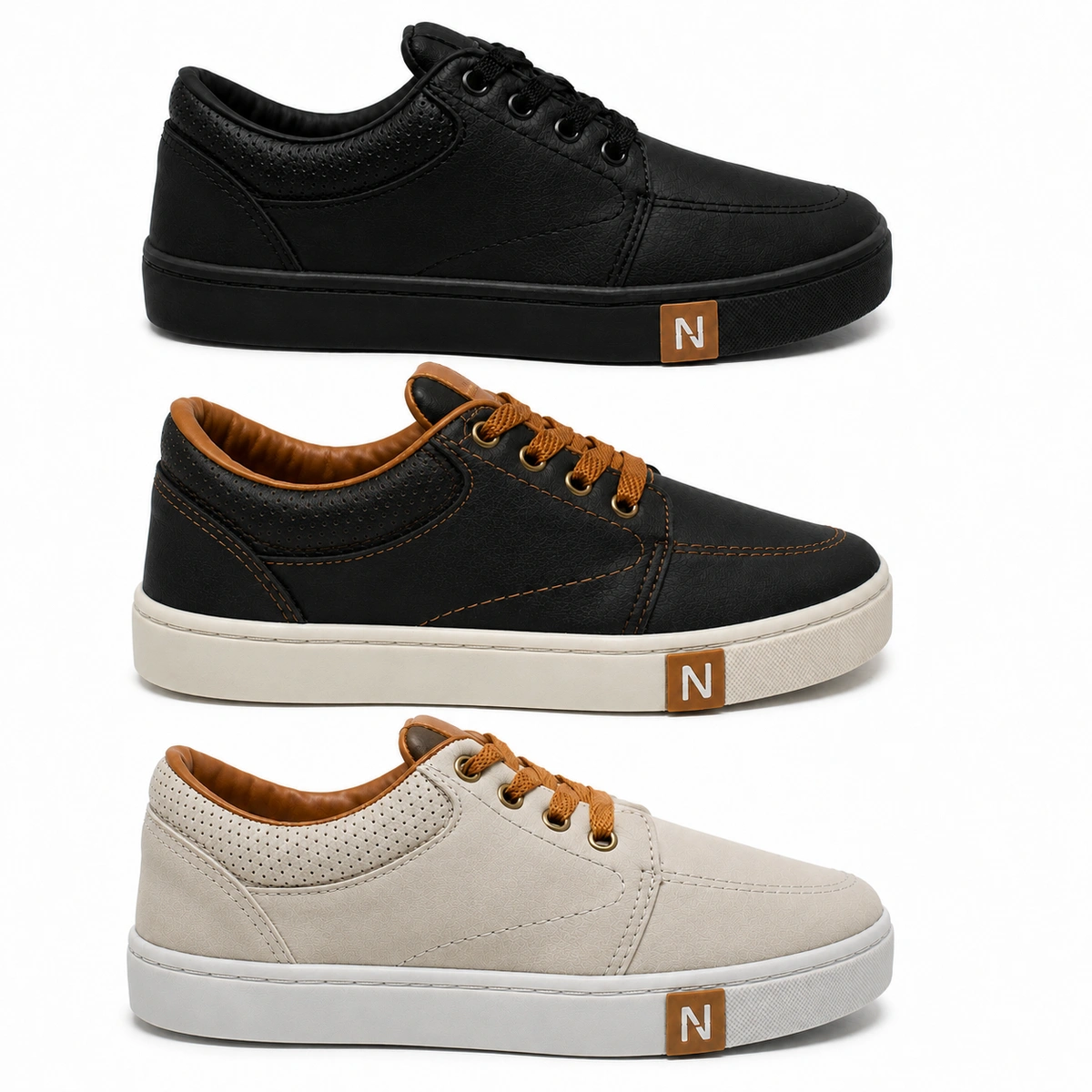 Kit 3 Tênis Masculino Casual Confortável Leve Sapatenis - Imagem 16